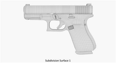 Glock 19 Gen 5 Full Detail And Case Glock 3d Model 99 C4d Dae Fbx