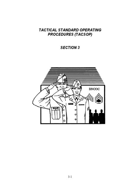 Tactical Standard Operating Procedures Tacsop Pdf Non