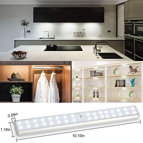 Led white under cabinet light bar with remote (33) model# 44577. Litake Under Cabinet Lighting, 32 LEDs USB Rechargeable ...