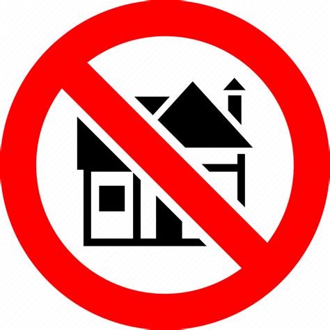 Ban House No Prohibition Sign Icon Download On Iconfinder