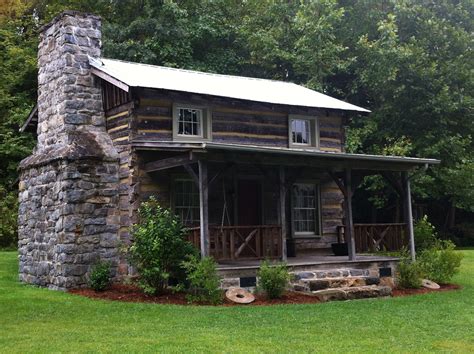 Old Log Cabin On The Grounds Of Cooks Old Mill In Greenville Wv This