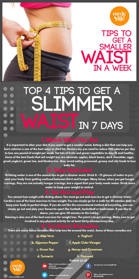 Tips To Get A Smaller Waist In A Week Medy Life