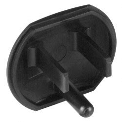 The reason that some plugs come with three pins is that they are grounded. this means that the third pin connects directly through a series of wires to the ground outside of the building. Power connector cover cap NEMA 5-15R 3-prong receptacle outlet