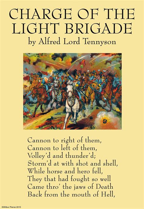 Light brigade is a term used for lightly armoured troops on horseback and this particular light brigade was led by lord cardigan. Charge of the Light Brigade Art Print Alfred Lord Tennyson ...