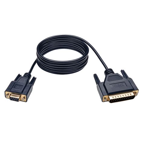 Tripp Lite 6ft Null Modem Serial Rs232 Cable Adapter Db9 To Bd25 Fm