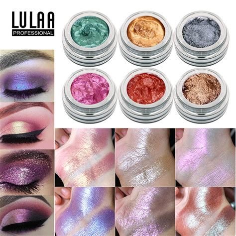 Lulla 14 Colors Glitter Eyeshadow Waterproof Highlighter Shiny Shimmer