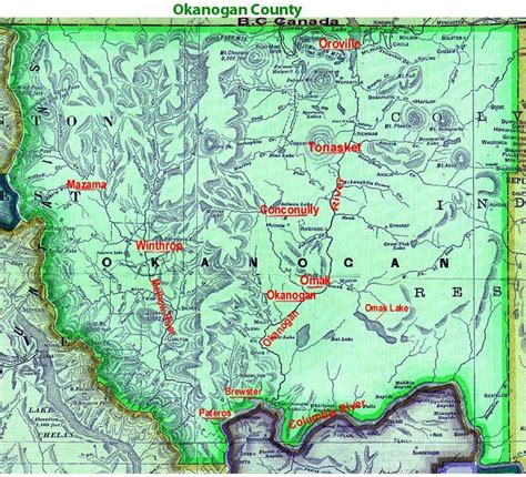 Map Of Okanogan County Map Of West
