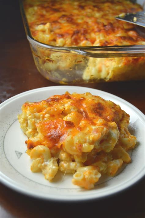 Maybe an apple or peach cobbler if he likes fruit? Baked Macaroni and Cheese | A Taste of Madness