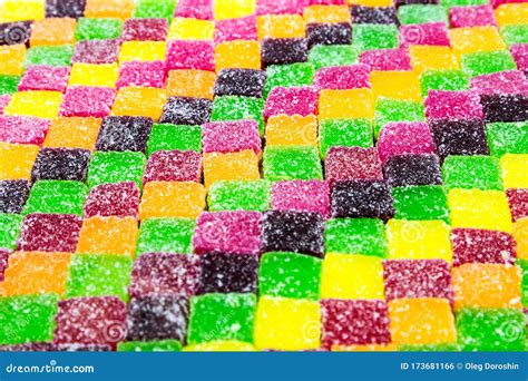 Colorful Rainbow Colored Jelly Candies Juicy Colorful Jelly Sweets