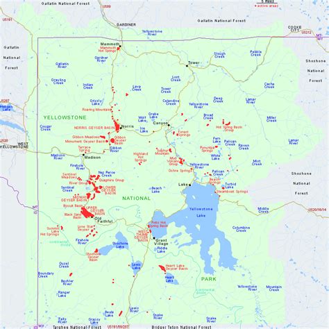 Map Of Yellowstone National Park Travelsfinderscom
