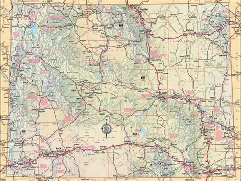 Wyoming Map Travelsfinderscom