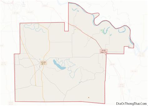 Map Of Lincoln County Arkansas Địa Ốc Thông Thái