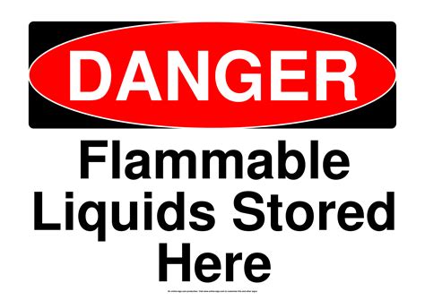 Flammable Liquid Signs