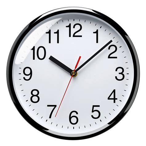 Buy Plumeet Wall Clock 10 Non Ticking Silent Quartz Black Wall Clocks