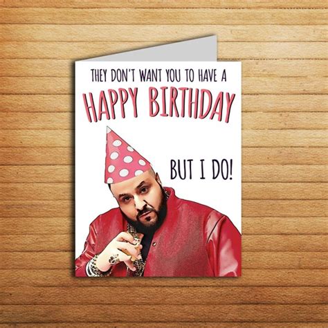 Dj Khaled Card Printable Happy Birthday Card For Boyfriend Etsy