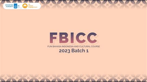 Aftermovie Fun Bahasa Indonesia And Cultural Course Fbicc 2023