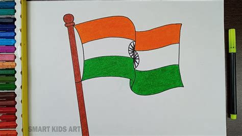 How To Draw National Flag Of India National Flag Drawing Easy