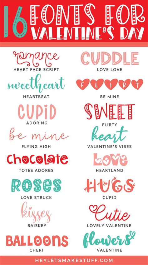 The Best Valentines Day Fonts For Crafting And Design