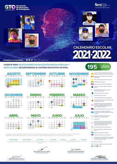 Calendario Escolar 2021 A 2022 Guanajuato En Pdf O Imagen Para