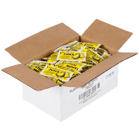 Lemon Juice Packets 200 4 Gram Portion Packets Per Case