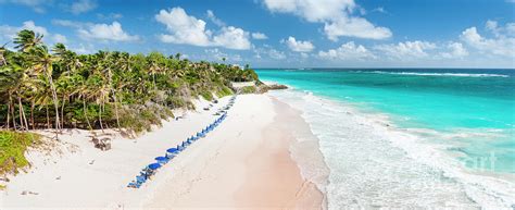 Panoramic View Of Crane Beach Barbados Caribbean Photograph By Justin