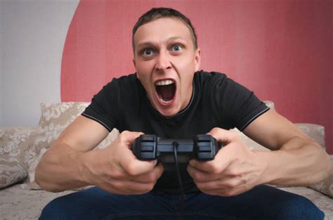 240 Shocked Sitting Gamer Stock Photos Pictures And Royalty Free Images