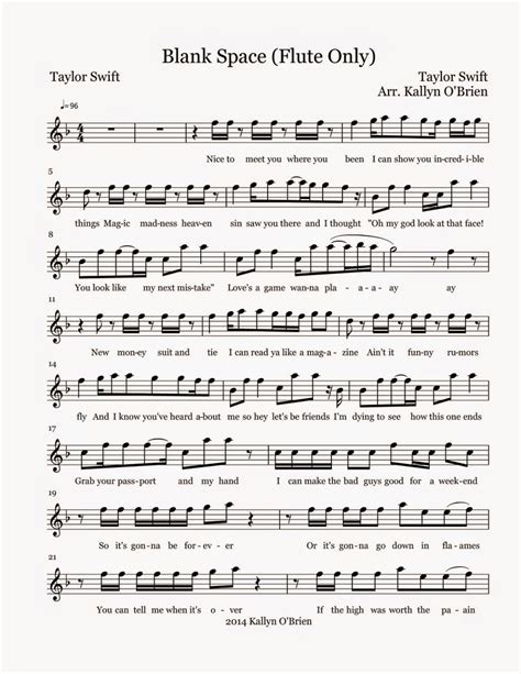 Popular Songs Flute Sheet Music Free