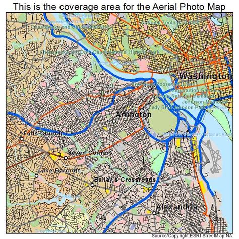 Aerial Photography Map Of Arlington Va Virginia