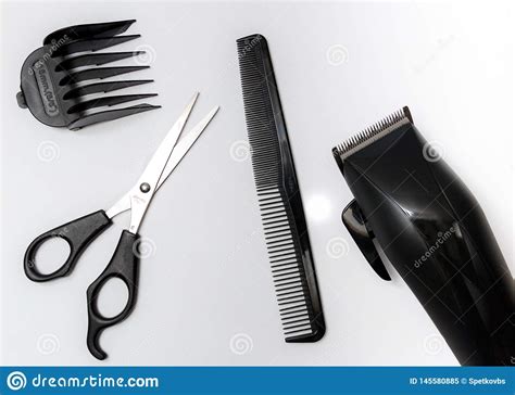 Set Of Tools For Haircut Scissor Comb Stock Image Image Of Copy