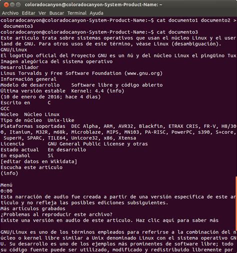 Iniciación A Linux Comando Cat Concatenar O Unir Ficheros