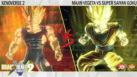 Dragon ball xenoverse 2 allows players to turn their own custom characters to become a super saiyan god. Majin Vegeta vs Super Saiyan 2 Goku | Dragon Ball ...