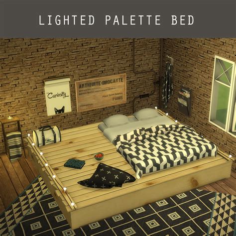 Lighted Palette Bed New In 2020 Sims 4 Bedroom Sims 4