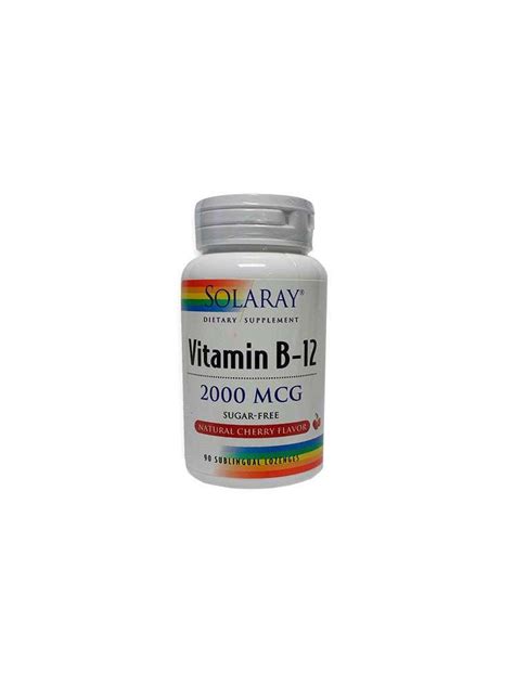 Solaray Vitamina B 12 2000 Mcg 90 Comp Sub Naturapotek