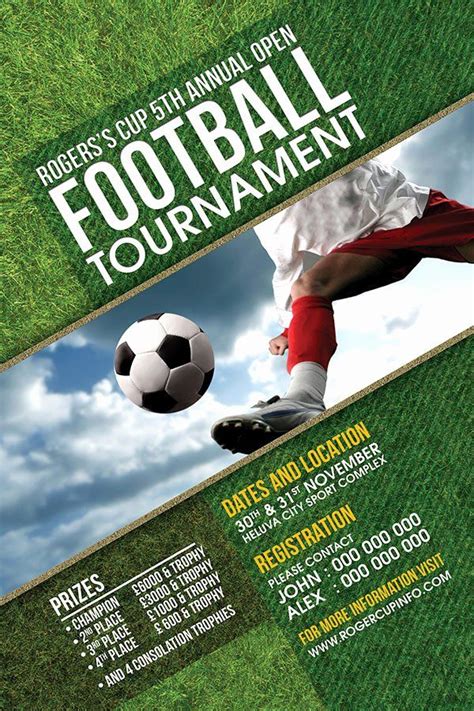 Football Tournament Poster Template Free Luxury Football Tournament