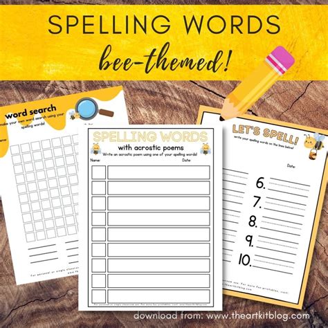 Spelling Bee Contest Worksheet