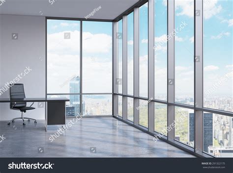 Workplace Modern Corner Panoramic Office Manhattan Stock Illustration