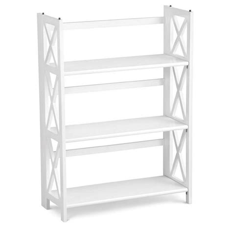 Home › office supplies ›. Casual Home X-Design White 3-Shelf Folding Bookcase-301-31 ...