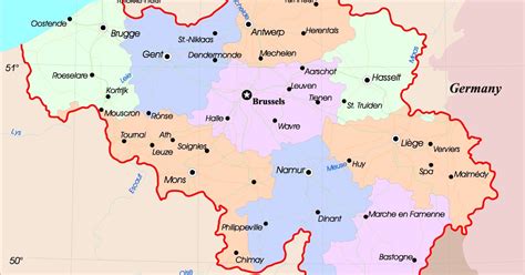Belgia jest członkiem unii europejskiej, onz oraz nato. Mapa Belgia Polska | Mapa Polski