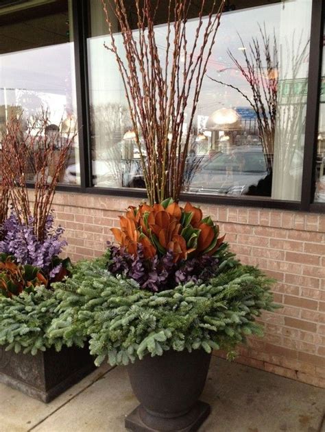 42 Charming Colorful Winter Planters Ideas For Your Outdoor Decorations
