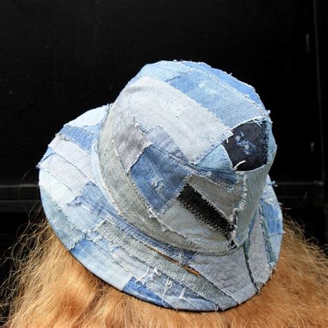 Rugged Denim Bucket Hat Street Style Hat Ripped Jeans Etsy