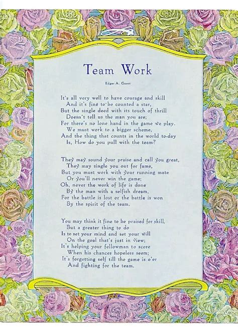 Teamwork Poems