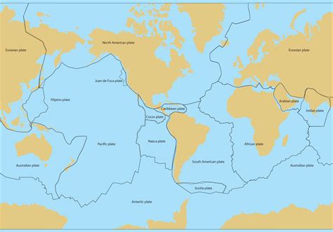 Map With Tectonic Plates