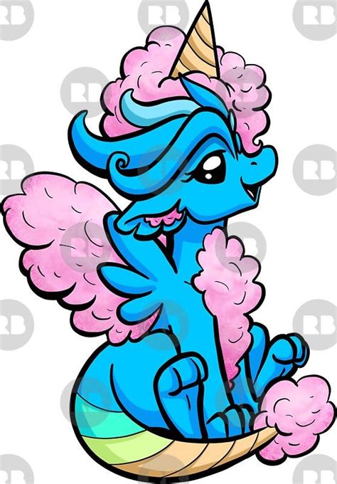 Cotton Candy Dragon Sticker By Rebecca Golins Easy Dragon Drawings