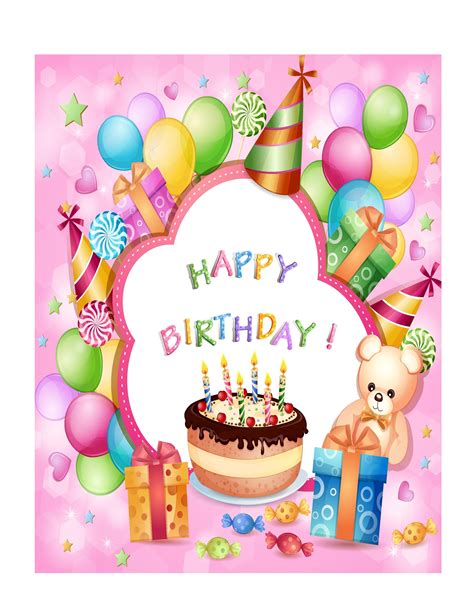 Meinlilapark Free Printable Happy Birthday Card For Kids Doodle