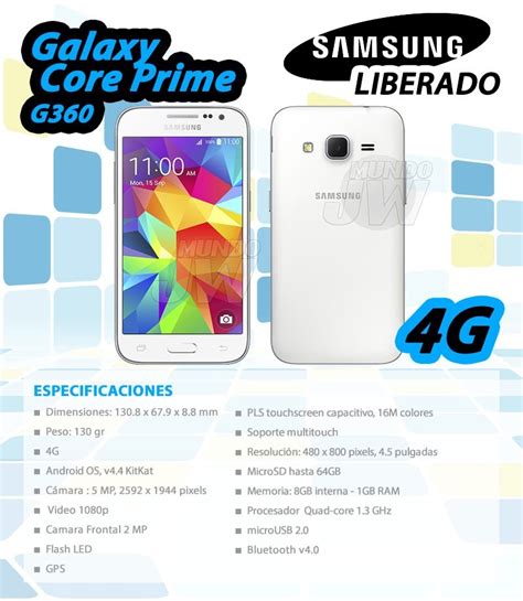 Samsung Galaxy Core Prime G360 4g Lte 8gb 5mp S 34900 En