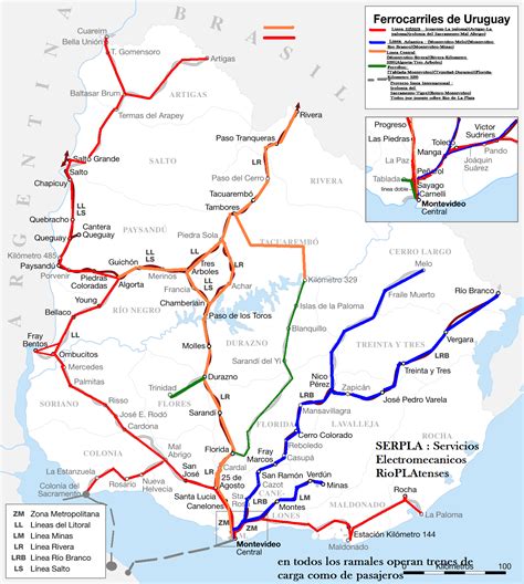 Serpla Sa Mapa De Red Ferroviaria De Modelismo Uruguaya