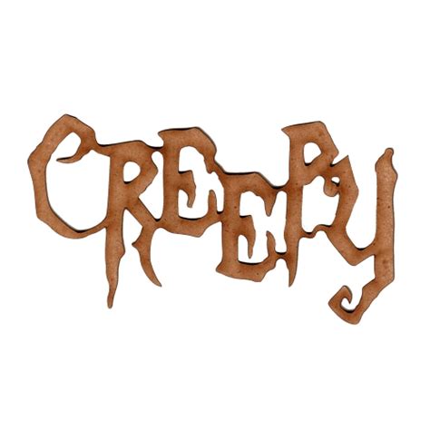 Creepy Laser Cut Wood Word For Altered Art And Craft Projects
