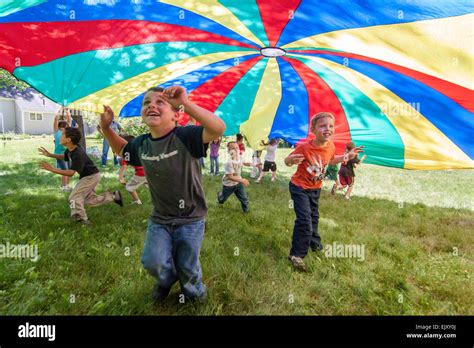 Kids Parachute Hi Res Stock Photography And Images Alamy