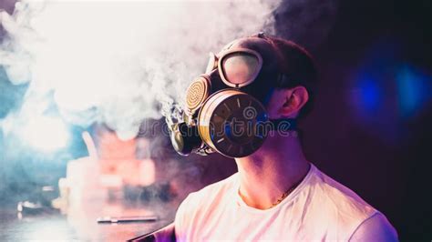 Man Smoking And Blowing Smoke Rings Stock Image Image Of Holding