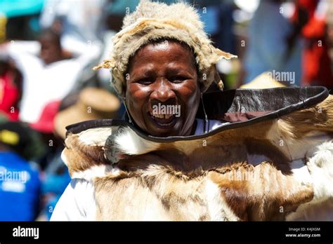 A Lady Dances And Celebrates In Traditional Costume Lesotho Africa Stock Photo Alamy